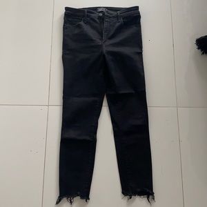 Abercrombie | Black High Rise Ankle Jean